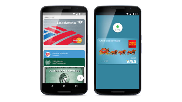 Android Payの携帯電話画面(画像提供:グーグル)